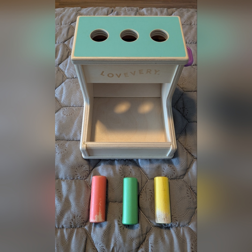 Lovevery peg drop toy from the Thinker play kit 11-12 months.